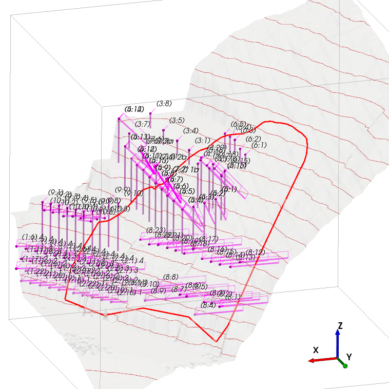 TSLOPE 3D model generated from QGIS data