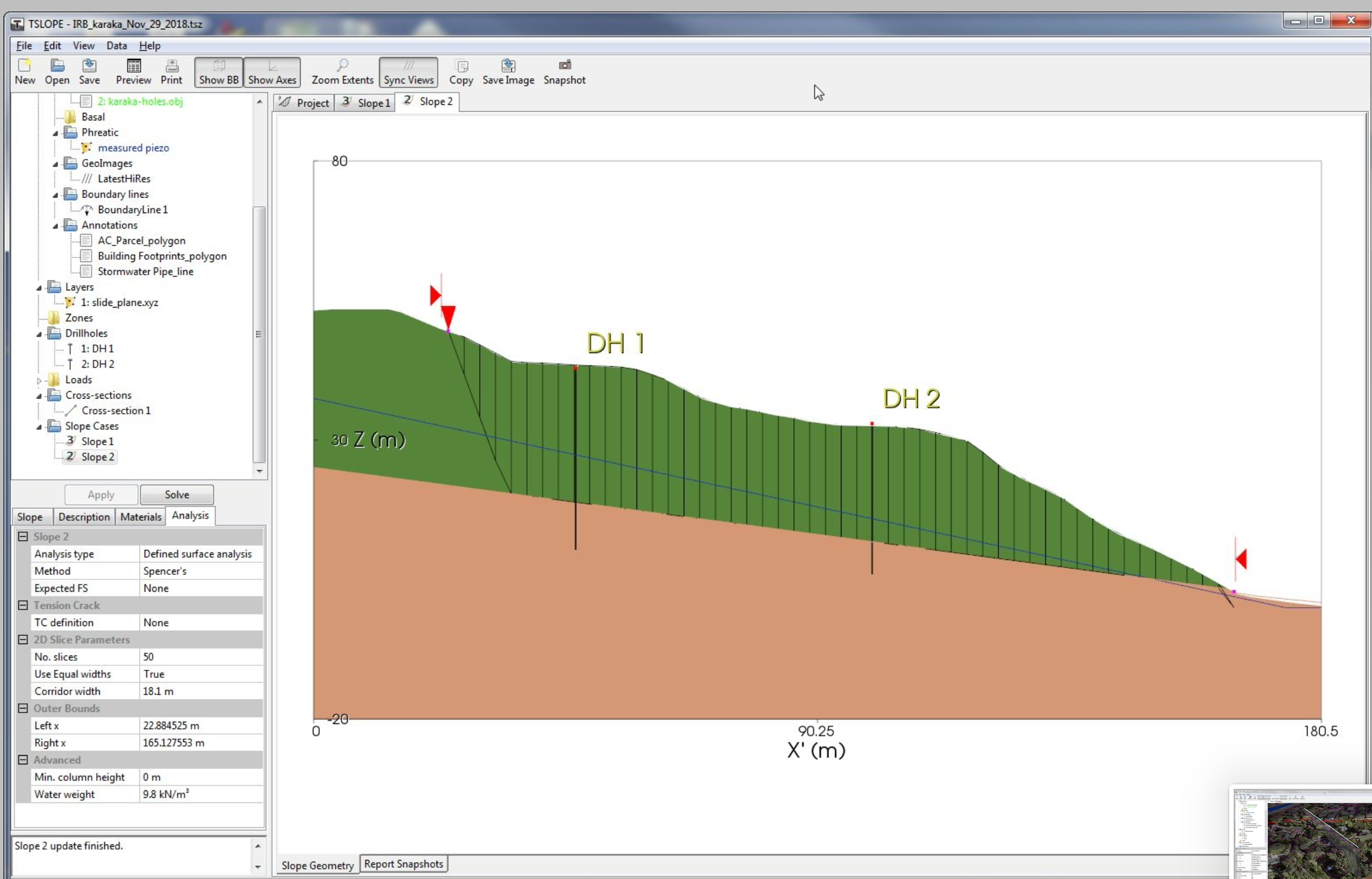 TSLOPE 2D slope section