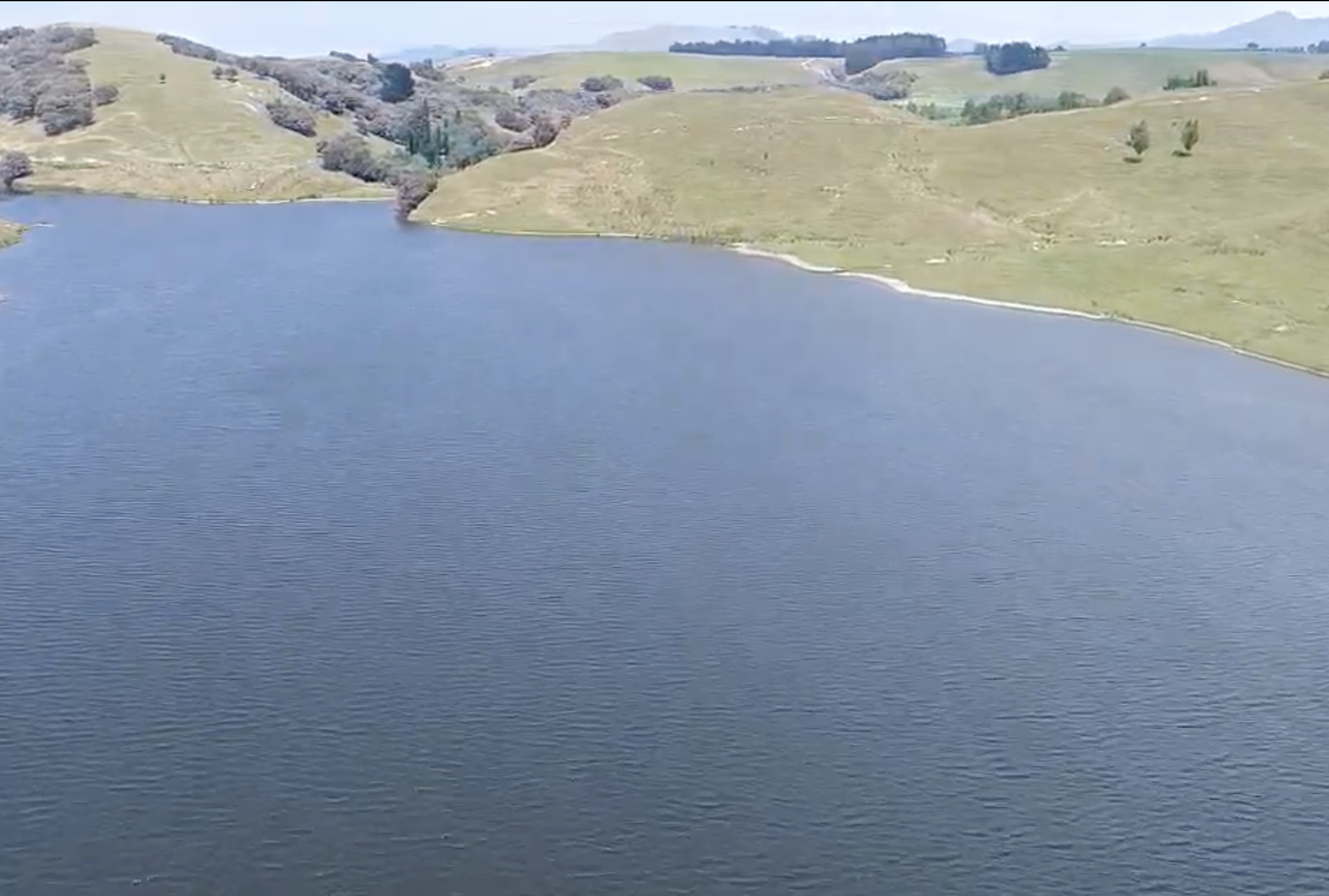 Finished zoned earth fill dam